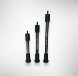 Catalyst Archery 6-inch bow hunting stabilizers attached to a compound bow for improved balance.