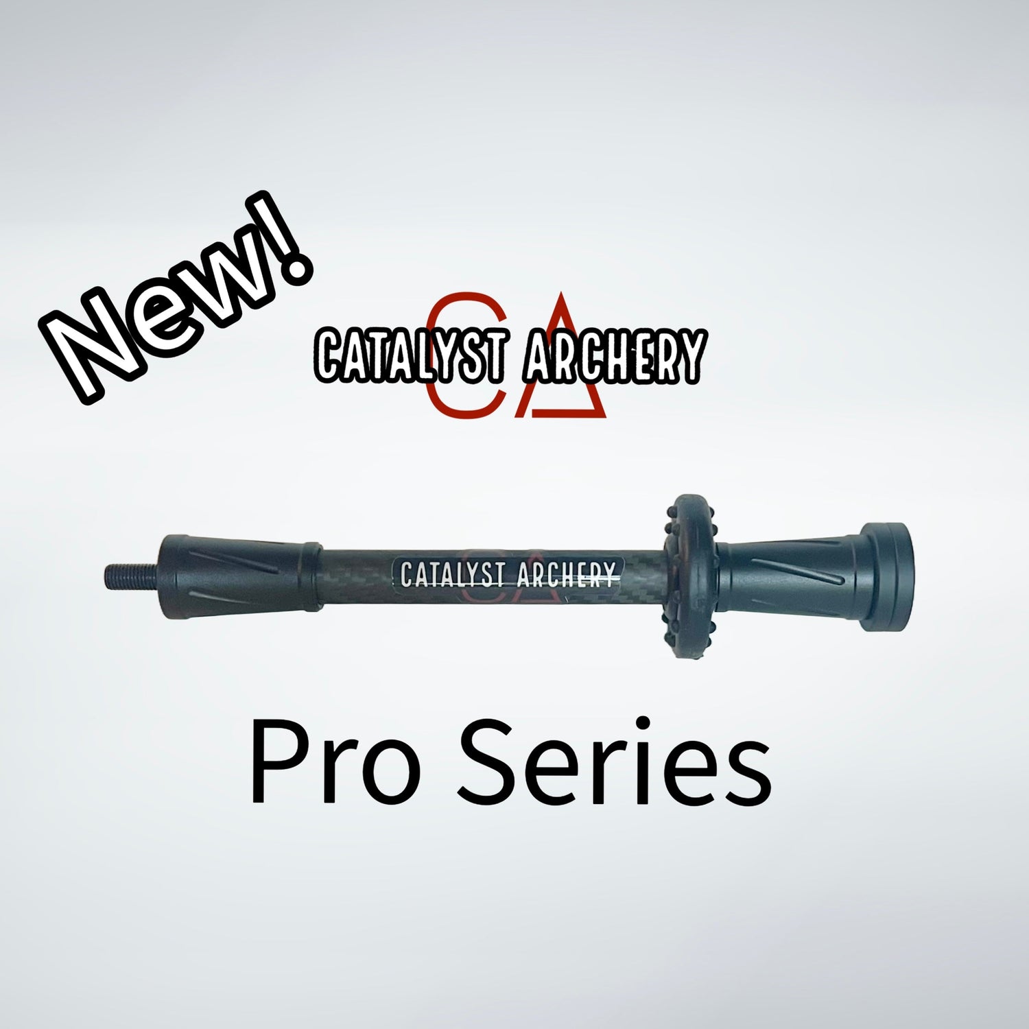 Catalyst Archery Pro Series Hunting Stabilizers, 6-inch black stabilizers for improved bow stability and accuracy.