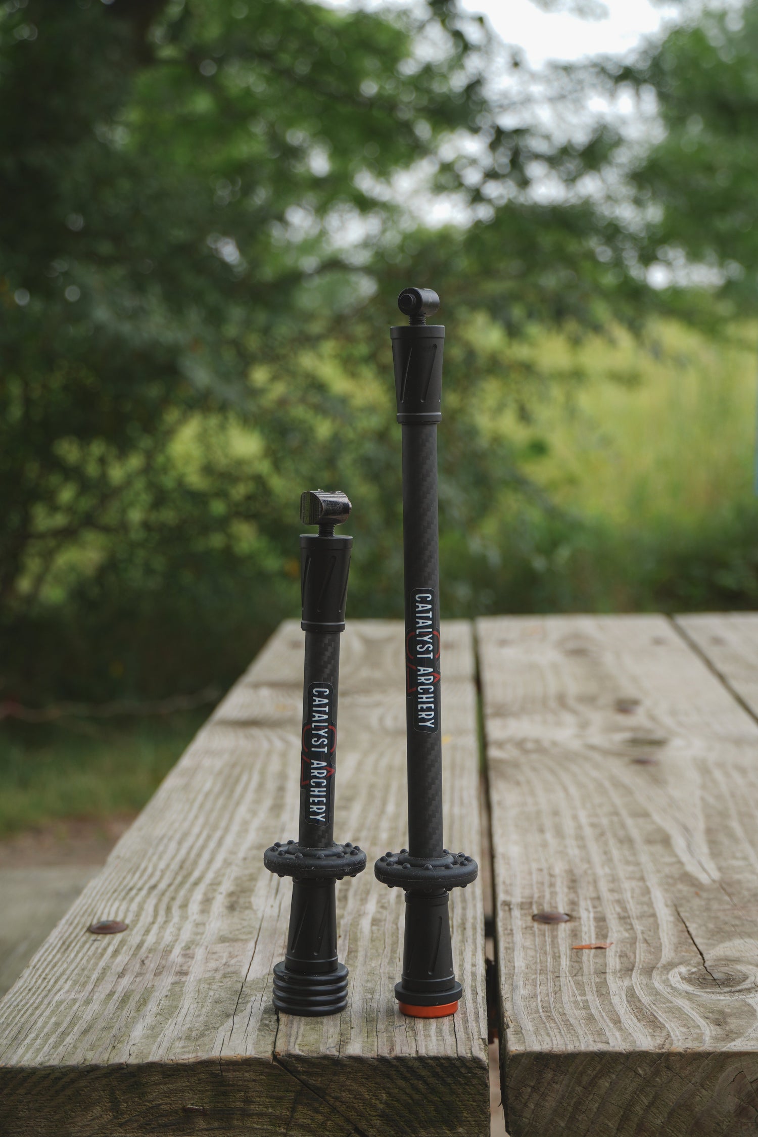 Catalyst Archery Pro Series Hunting Stabilizers, 6-inch stabilizers for archery bows, designed for stability and precision.