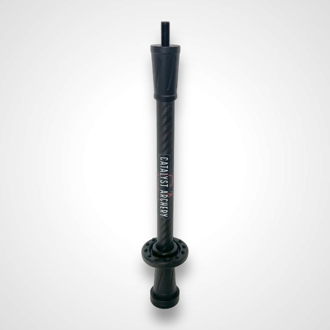Catalyst Archery Pro Series Hunting Stabilizers, 6-inch, black, with mounting hardware for compound bows.