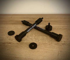Catalyst Archery bow hunting stabilizer set with 8-inch and 6-inch stabilizers for improved balance and accuracy.