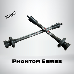 Catalyst Archery Phantom Series micro diameter stabilizer set with 8-inch and 6-inch stabilizers for archery stability and balance