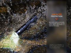 Fenix LD12R dual light EDC flashlight with 600 lumens, compact design, and durable construction for everyday carry.