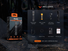 Fenix LD30R high-performance lightweight EDC flashlight with textured grip and adjustable beam, suitable for everyday carry.
