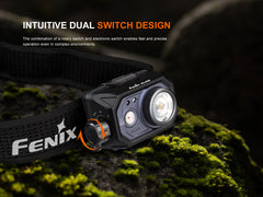 Fenix HL45R rechargeable headlamp with focusing and gesture-sensing features, bright LED light, and adjustable strap.