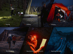 Fenix HM23 V2.0 lightweight detachable AA headlamp with adjustable strap and bright LED light for outdoor activities.