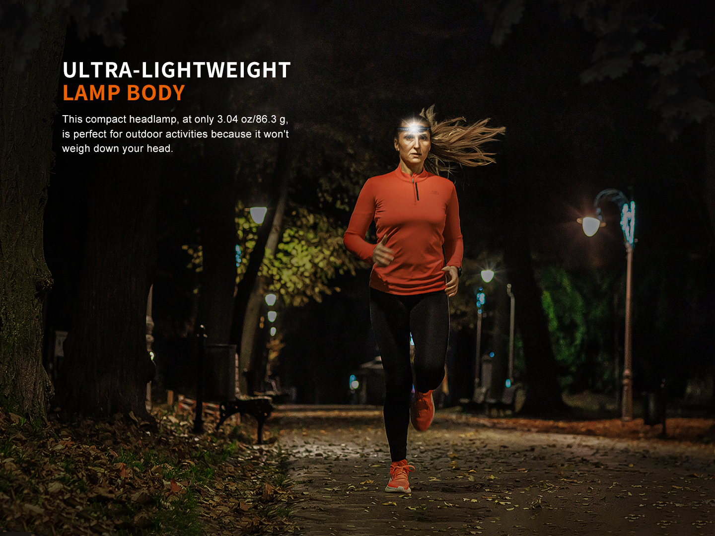 Fenix HM23 V2.0 lightweight headlamp with detachable AA batteries, adjustable strap, and bright LED light for outdoor use.
