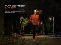 Fenix HM23 V2.0 lightweight headlamp with detachable AA batteries, adjustable strap, and bright LED light for outdoor use.