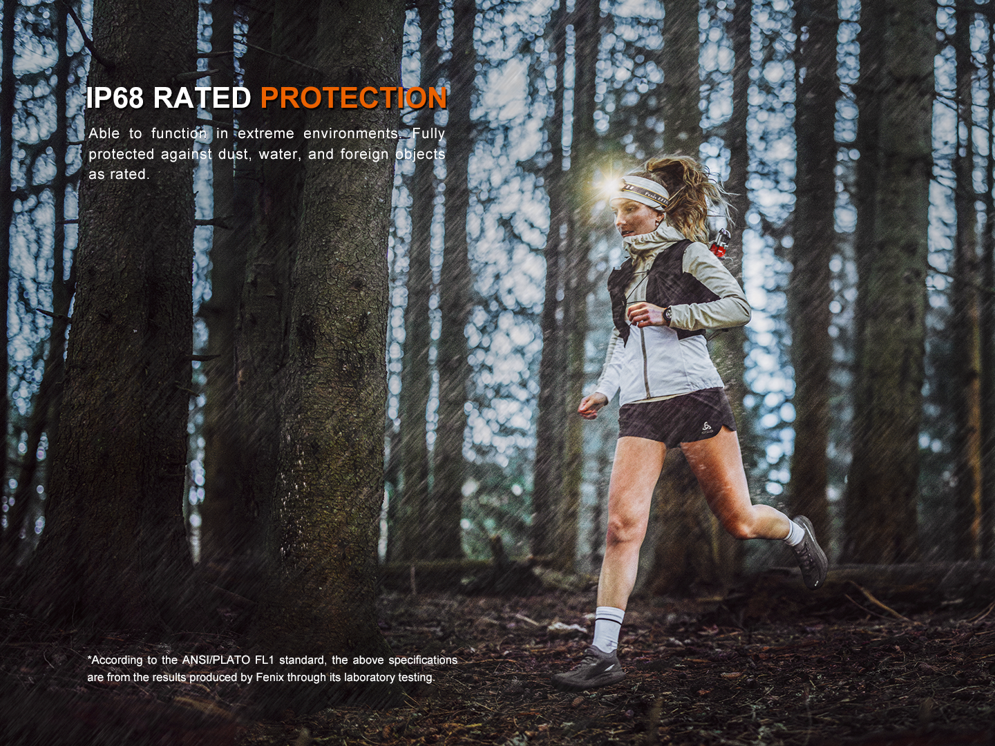 Fenix HM23 V2.0 lightweight headlamp with detachable AA battery holder, adjustable strap, and LED light for outdoor activities