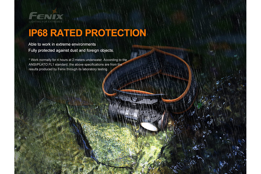 Fenix HM50R V2.0 LED headlamp with 700 lumens, adjustable strap, and durable design for outdoor activities.