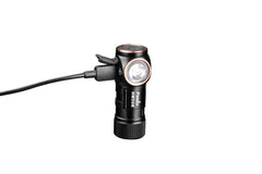 Fenix HM50R V2.0 LED headlamp with 700 lumens, adjustable strap, and compact design for hands-free illumination.
