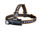 Fenix HM61R V2 rechargeable LED headlamp with 1600 lumens, adjustable strap, and compact design for outdoor activities.