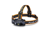 Fenix HM70R rechargeable LED headlamp with 1600 lumens, black headlamp with adjustable strap and high-intensity light for outdoor use.