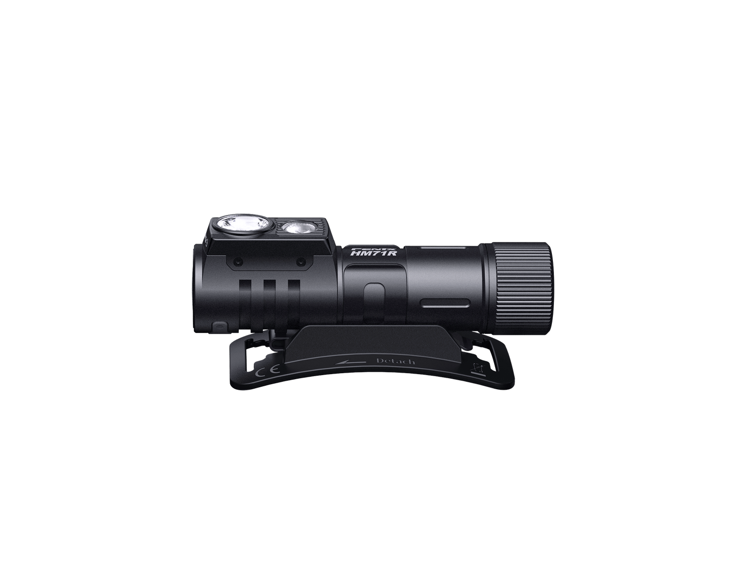 Fenix HM71R rechargeable industrial LED headlamp with adjustable straps and bright front light for hands-free illumination.
