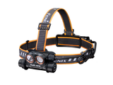 Fenix HM75R rechargeable industrial headlamp with 1600 lumens, black headstrap and adjustable focus for hands-free lighting