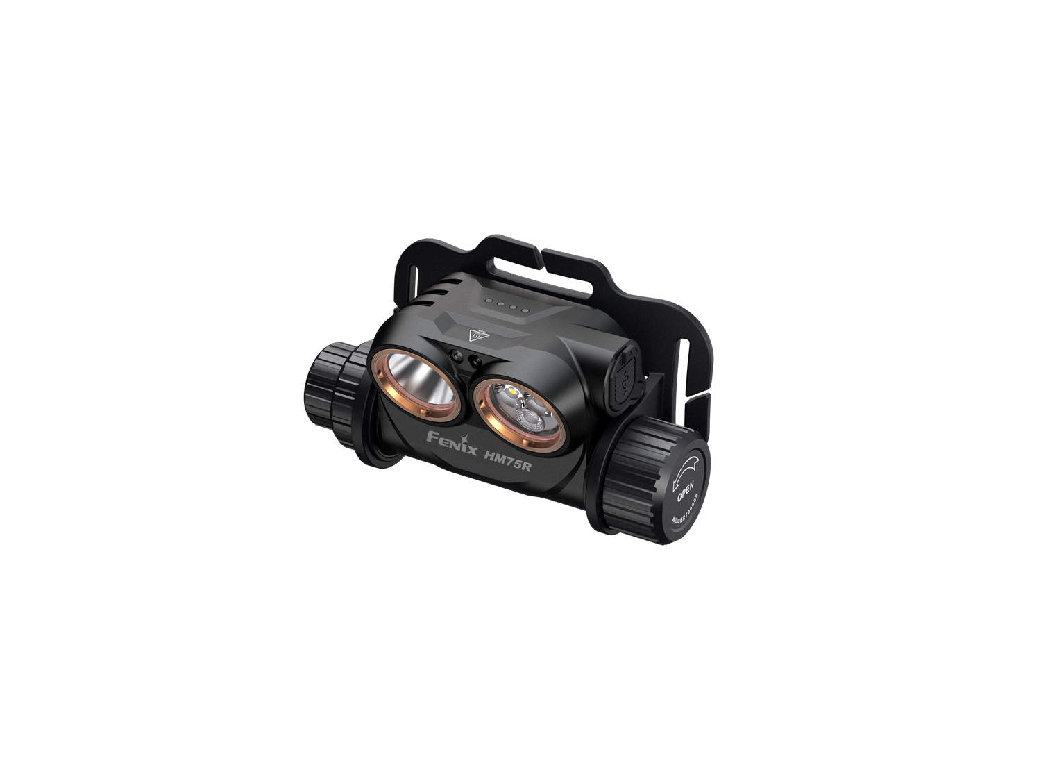 Fenix HM75R rechargeable industrial headlamp with 1600 lumens, adjustable strap, and durable design for outdoor and work use