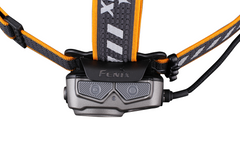 Fenix HP16R rechargeable headlamp with 1250 lumens, black headlamp with adjustable straps and LED light, for outdoor activities.