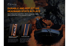 Fenix HP30R V2.0 LED headlamp with 3000 lumens, adjustable head strap, and bright white light for outdoor activities