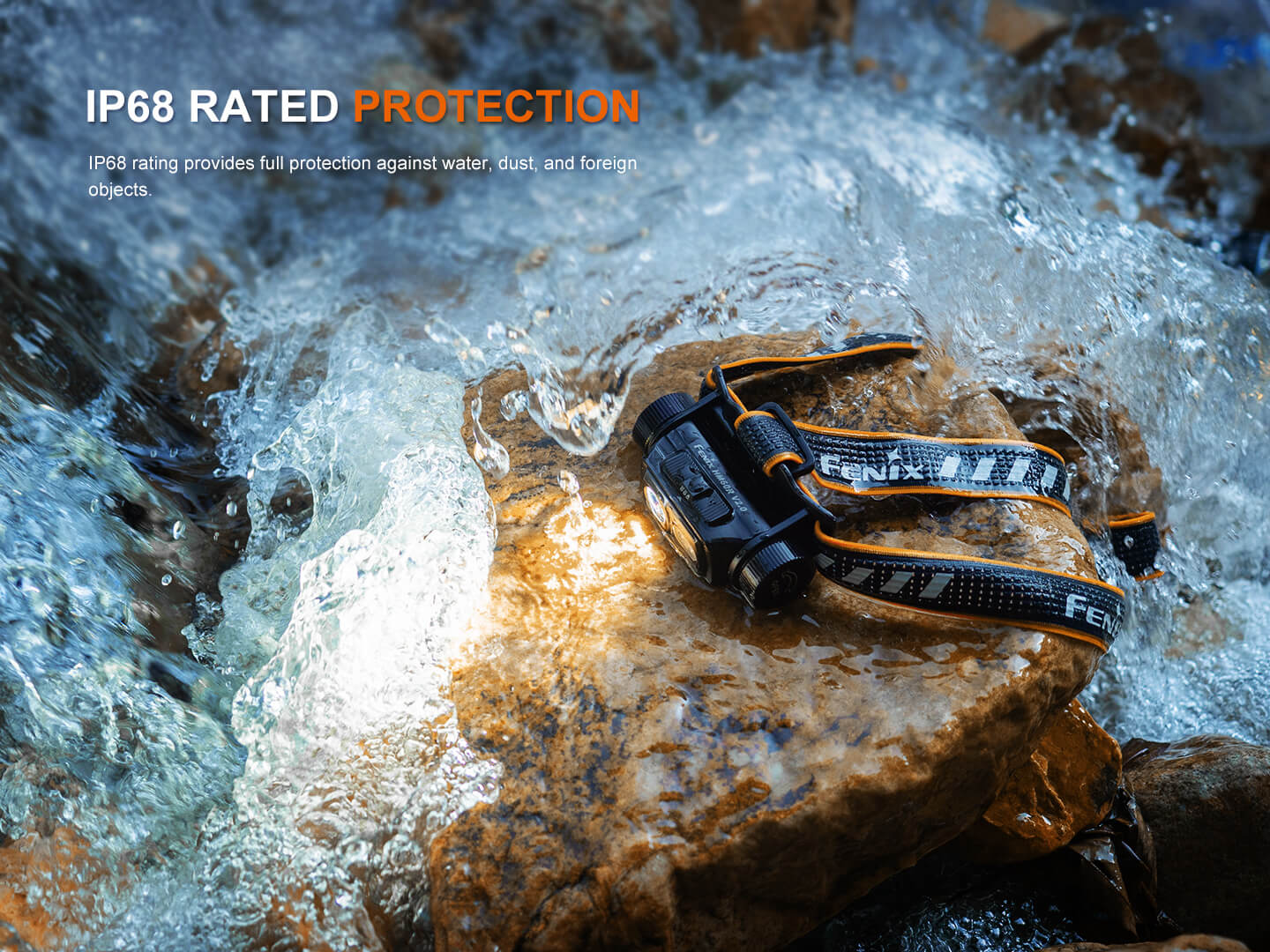 Fenix HM60R V2 high-performance headlamp with 1600 lumens, adjustable strap, and durable design for outdoor activities.
