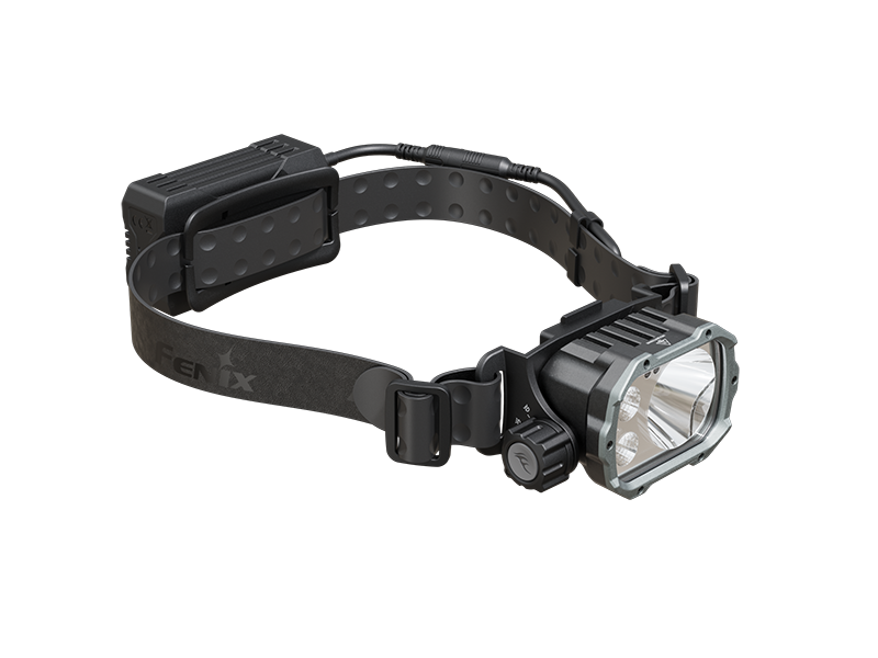 Fenix HP35R Search and Rescue Headlamp with adjustable head strap, LED light, and rechargeable battery for outdoor and rescue use