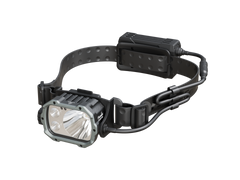 Fenix HP35R Search and Rescue Headlamp showing adjustable strap, bright LED beam, and durable design for outdoor rescue work