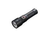 Fenix LD45R rechargeable LED flashlight with digital focus, black body, and textured grip for outdoor use.