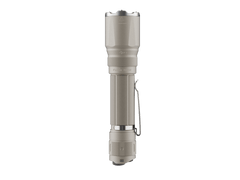 Black Fenix TK21R tactical duty flashlight with adjustable beam and durable design, ideal for professional or outdoor use.