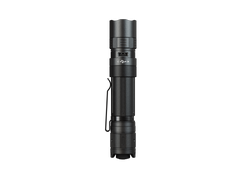 Fenix PD32R rechargeable tactical LED flashlight with silent switch, compact design and durable build for outdoor use.