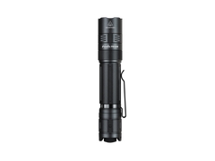Fenix PD32R rechargeable tactical LED flashlight with silent switch, black body, and compact design for outdoor or emergency use.