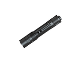 Fenix PD32R rechargeable tactical LED flashlight with silent switch, black finish and compact design for outdoor or emergency use.