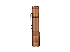 Fenix PD32R rechargeable tactical LED flashlight with silent switch, black body, compact design, and adjustable beam for outdoor use.
