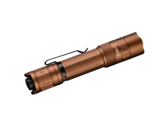 Fenix PD32R rechargeable tactical LED flashlight with silent switch, shown in black, compact and rugged for outdoor use
