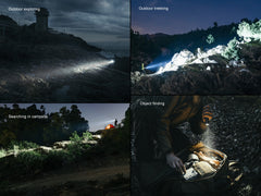 Fenix PD45R ACE tactical flashlight with multiple modes, black body, and textured grip for outdoor and tactical use.