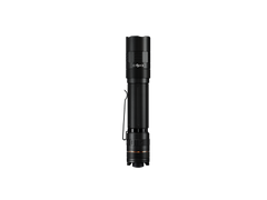 Fenix PD45R ACE tactical flashlight with multiple modes, black body, and textured grip for tactical use.