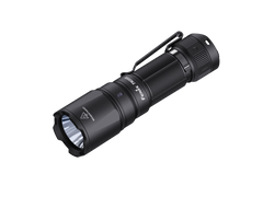 Fenix TK05R compact tactical EDC flashlight with black aluminum body, LED bulb, and textured grip for outdoor or tactical use