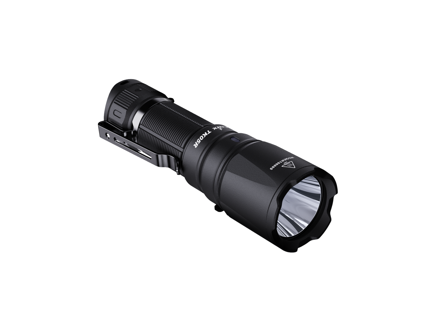 Fenix TK05R compact tactical EDC flashlight with black body, textured grip, and LED lens for outdoor and tactical use