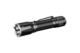 Fenix TK16 V2.0 tactical flashlight emitting bright 3100 lumens, compact black design with textured grip for tactical use.