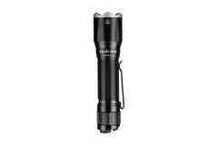 Fenix TK16 V2.0 tactical flashlight with 3100 lumens, black body, and adjustable zoom, designed for outdoor and tactical use.