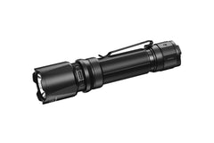 Fenix TK20R V2.0 rechargeable tactical flashlight with adjustable beam and included T5 tactical pen for outdoor and tactical use.