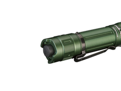 Fenix PD35 V3.0 tactical flashlight in tropic green, showing its compact design and LED lens for everyday carry.