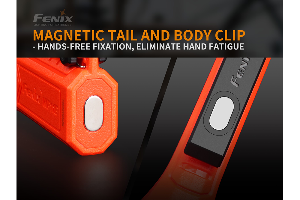 Fenix WF11E intrinsically safe work flashlight with durable body and LED light, designed for industrial safety environments.