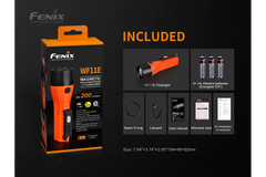 Fenix WF11E intrinsically safe work flashlight with sturdy design and LED light, suitable for hazardous environments.