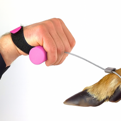 Pair of Doe Cuffs by Game Cuffs LLC, metallic hand restraints with a sleek design, suitable for costume or role-play accessories.
