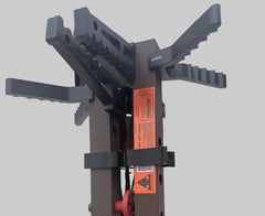 3D Hunting Solutions Trophyline Journey, Mile, Rival Stick Wranglers climbing stick management system on a tree branch.