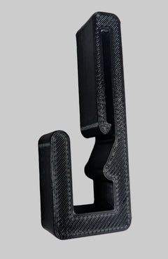3D Hunting Solutions Saddle Platform Hanger for Mobile Hunting, shown holding hunting gear in a natural outdoor setting