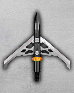 Steel Crossbow Broadheads by Speed Broadheads, 125 grain, shown in a close-up image of the arrow tip with sharp blades.