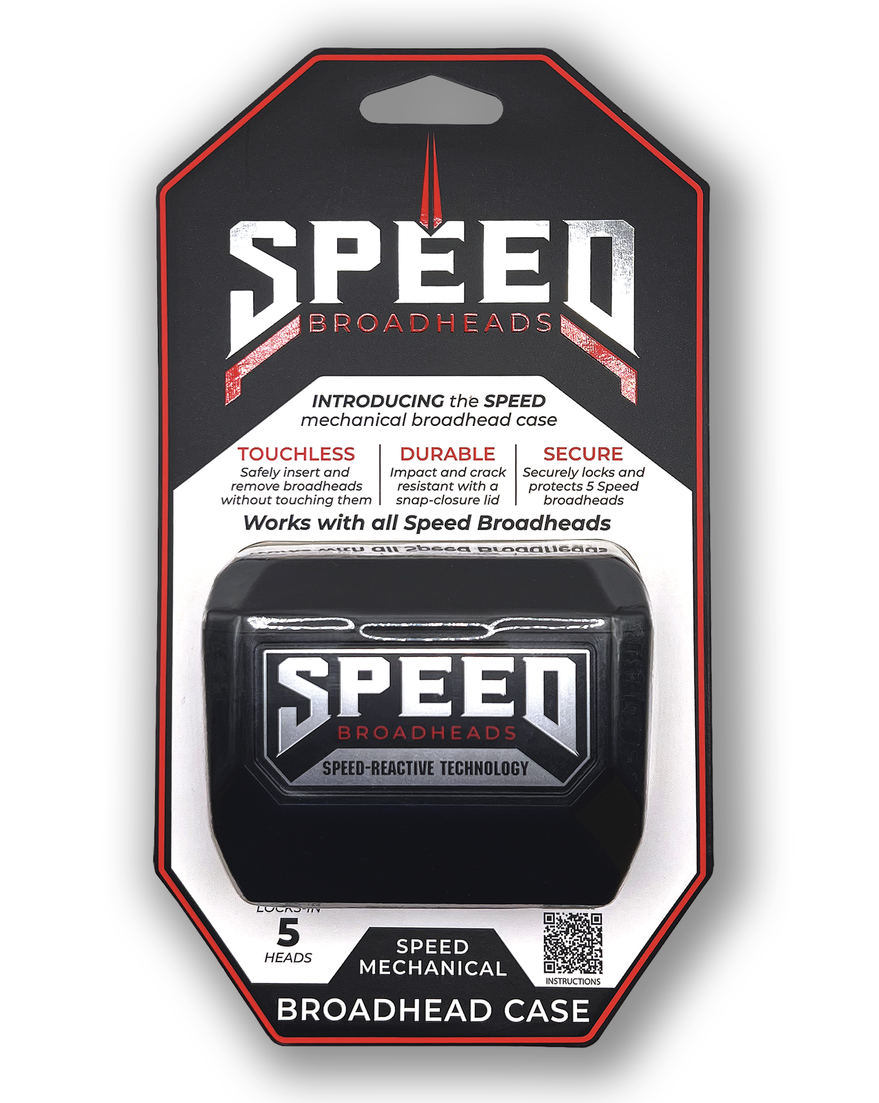 Speed Broadheads Speed Broadhead Case for secure storage of multiple broadheads with durable, protective design.