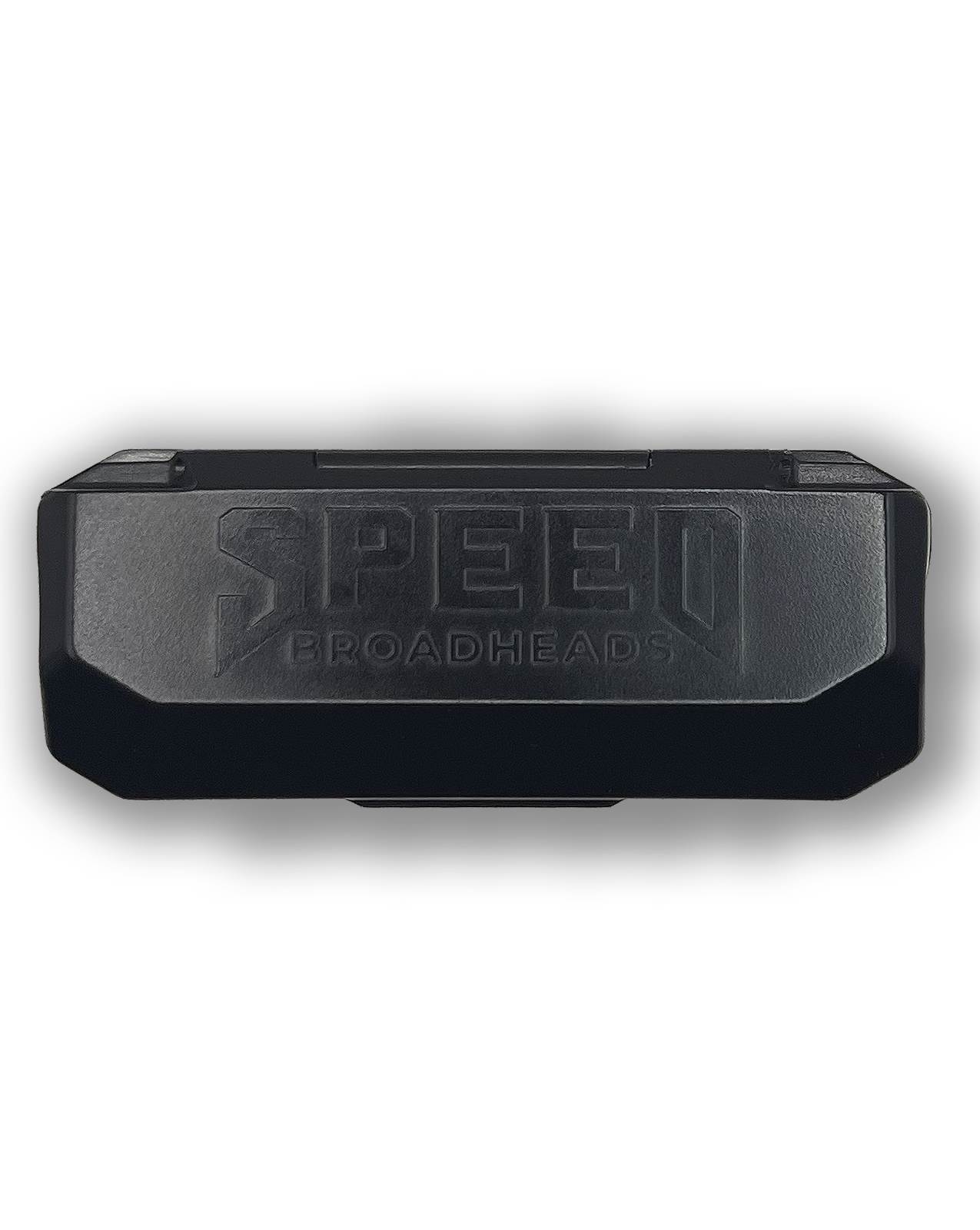 Speed Broadheads broadhead case holding multiple arrowheads in a compact, durable storage container for archery equipment.