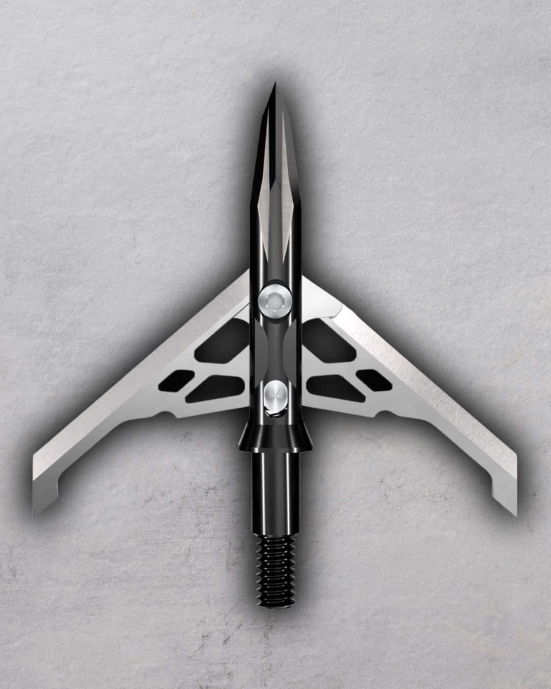 Speed Broadheads Titanium 100 archery broadheads shown in a close-up image with sharp blades and sleek design.