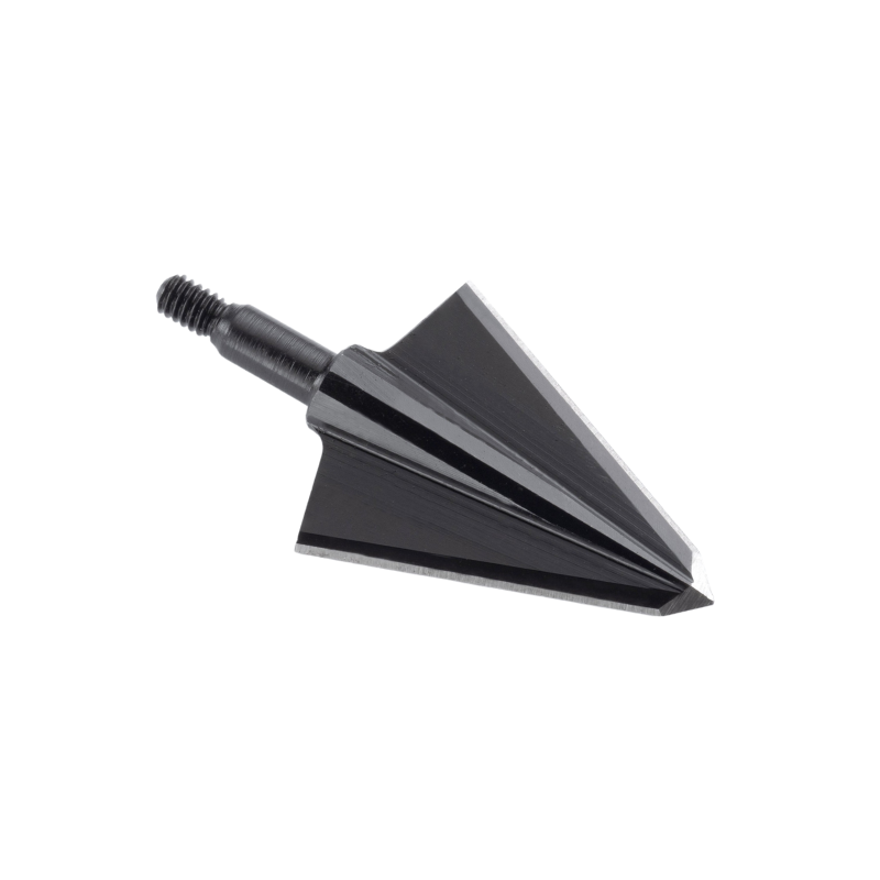 Vantage Point Archery 2-blade double bevel arrow broadhead with vented design, suitable for hunting and target shooting.